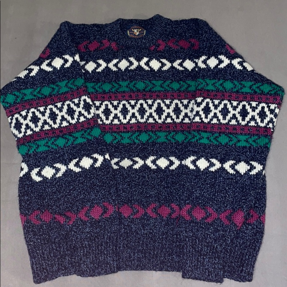 Vintage 90s Lake Harmony Rowing Club Ski Sweater L